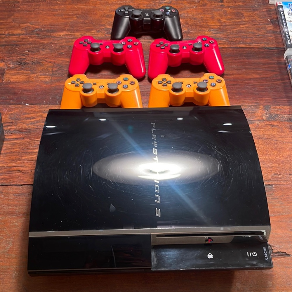 Sony Playstation 3 with 5 Controllers
